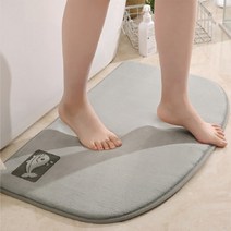 폭신한 실내 발매트 라운드 사각 욕실 현관 주방 미끄럼방지 그레이 아이보리 브라운 그린