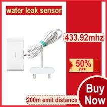 누수탐지기 물새는곳 기타측정기 센서 433 무선 감지기 경보 레벨 12V 가정용 키트 작동, 1pcwithout battery