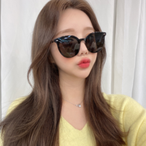 하리몽드 남자 여자 라운드 뿔테 빅 오버 사이즈 선글라스