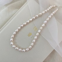 실버 목걸이 와이프생일선물 50대 엄마 갑상선 학생 여자친구 ASHIQI 자연 담 수 진주 펜 던 트 925 스털링 패션 쥬얼리 여성 선물