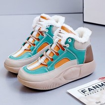 여성 하이탑 통굽부츠 3.5CM 키높이 방한화 캐주얼 워커부츠