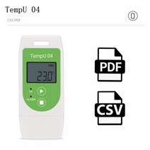 온도계 온도계측기 TempU04 USB 온도 데이터 로거 재사용 가능한 PDF 보고서 기록계, 한개옵션1, 01 1PC