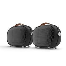 에이그라운드 미니 팬 히터 AH-800W 1+1 소형 가정용 전기온풍기 캠핑용 히터, 블랙+블랙