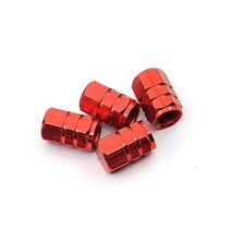 4Pcs 범용 알루미늄 자동차 타이어 공기 밸브 모자 자전거 바퀴 스타일링 라운드 레드 블랙 블루 실버 골드, [01] 은