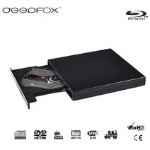 블루레이 플레이어 Bluray 드라이브 usb 2.0 외부 광학 dvd 버너 BD-ROM 블루 레이 플레이어 휴대용 CD-RW, 01 Black
