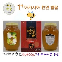 1+ 프리미엄등급 아카시아 천연벌꿀 (100%천연벌꿀-대용량2400g)