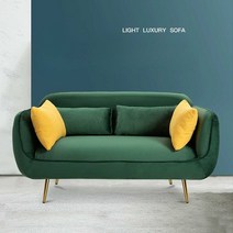 패브릭소파 벨벳 인테리어 카페 쇼파 모던 매장용, 싱글80cm(스펀지)그래스그린더치벨벳