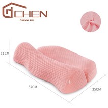 Chen 메모리품 경추베게 목디스크 황금수면 그레이, 핑크