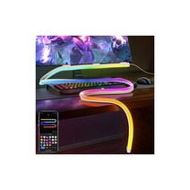 upHere 스트링 라이트 LED 형광 튜브관 RGB 네온 라이트 스마트 테이프 라이트 APP 조작 음성동기 TV 백라이트 TV PC조명 전광 led 분위기 만들기 실내외 장식 DIY 5G WiFi 지원 1.5mAS1500