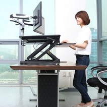 카멜마운트 PSW-V 수동 대형 스탠딩책상, 블랙, 1개