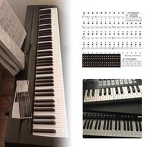 4 개 88 키 피아노 키보드 사운드 이름 스티커 61 전자 음악 데칼 라벨 참고, 1pcs