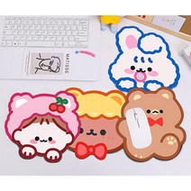 귀여운 마우스패드 캐릭터 휴대용 노트북 사무실, 토끼, 1개
