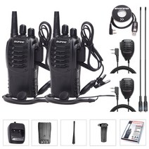신제품 2PCS Baofeng BF-888S 워키 토키 5W 양방향 라디오 휴대용 UHF 400-470MHz 16CH Comunicador 송신기, 09 as picture_02 EURO