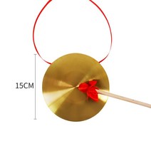 꽹과리 풍물 국악 공연 소품 3구 반 타악기 심벌즈 풀세트, 징지름15cm