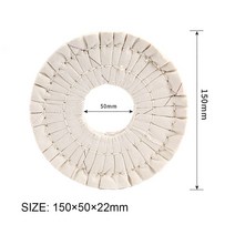 150mm/180mm Cotton Airway Buffing Wheel Open Bias Polishing for Angle Grinder Abrasive Tools, 01 150x50x22mm