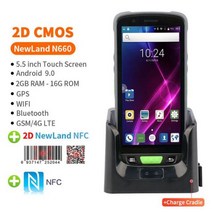 무선 바코드스캐너 유선 바코드스캔 안드로이드 9.0 POS 휴대용 PDA 터미널 데이터 수집기 4G 와이파이 NFC GPS 하니웰 1D 2D 바코드 리더 5.5 인치 화면10622, 2D NL NFC Cradle, AU