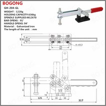 토글클램프 BOGONG GH-10247 토글 클램프 퀵 릴리스 수직 GH CH 용접 테이블, 한개옵션0