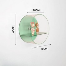 아크릴 벽선반 인테리어 모듈 거실 디스플레이 장식, E 연한 초록색