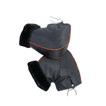 GHSHOP 오토바이 핸들 바 Muffs Snowmobile 용 따뜻한 손 보호대 장갑 커버 유지, 인조 가죽 플러시 원단, 30cmx27cm