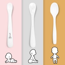 디자인앤쿠 3단계 이유식스푼 초기 중기 후기 준비물 실리콘 아기 수저 유아 숟가락, 디쿠 올데이(유아부터)스푼 화이트