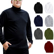 BUyuS[빅스타일] 남여공용 목폴라티셔츠 목티 빅사이즈 9XL굿딜 브이숍
