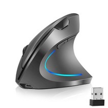인체 공학적 왼손 마우스 무선 2.4g 게임 콘솔용 또는 usb 노트북 및 pc 5, 06 Silver