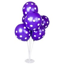 연회장 테이블 장식용 풍선꽂는 스텐드 아이생일파티, 도트 블루