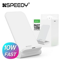 스피디 고속 무선충전기 10W 고속충전기 거치대 SPE-STW1000, 스피디 10W 무선 충전기 블랙, 1개