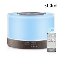 전기 가습기 에어 디퓨저 아로마 오일 초음파 우드 그레인 USB 미니 안개 메이커 LED 라이트, 02 coffee-500ml_02 Eu