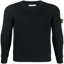 스톤 아일랜드 [명품]22FW 스톤아일랜드 남성 와펜 패치 골지 니트 블..