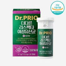 닥터프리오 더다른 리스펙타 여성 김태희 연예인 유산균 170mg x 30캡슐 질 장 면역 건강 기능성 프로바이오틱스 50억 락토페린 배변활동 무첨가물 정품, 1개