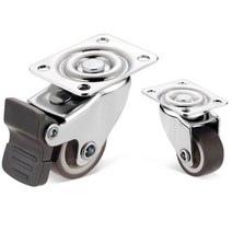 아이베란다 고무휠 저소음 바퀴 캐스터 가구바퀴 회전 스토퍼 브레이크 베어링 JE, 스토퍼회전바퀴 50mm(2인치), 1개