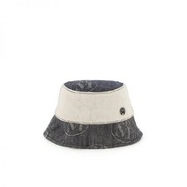 MAISON MICHEL AXEL 모노그램 코튼 린넨 버킷햇