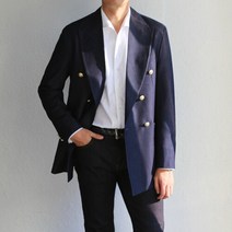 봄코디 데님 더블 블레이저 자켓