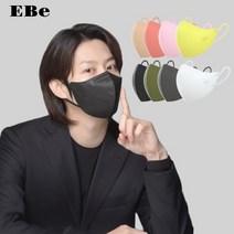 이비에 8컬러 KF94 마스크 10매 김희철 귀편한 새부리형 대형 중형 소형 초소형 세부리형, 블랙(공산품마스크), 10개