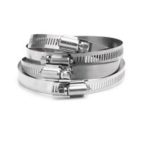 티클램프 조정 가능한 304 스테인레스 스틸 호스 덕트 칼라 클램프 파이프 에어 웜 드라이브 20 개, [27] 289 to 311mm