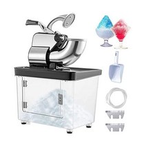 VEVOR 빙수기 제빙기 얼음 스노우콘 팥빙수 눈꽃 여름 194582, Black_Ice Crusher