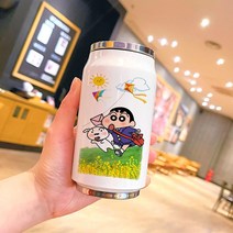 러블리 짱구 캐릭터 원터치오픈 보온 보냉텀블러 캔 깡통형 보온병 350ml&500ml, 350ml, WR-07
