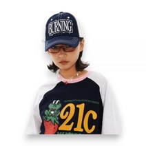 무디디 Color block ball cap 002