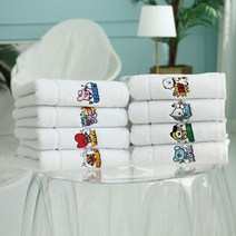 BT21 코믹팝 뱃지 세면타올 180g 호텔 고급 기념 집들이선물 수건 타월 기업 답례품 돌잔치, 한나 치미, 한나 본상품선택