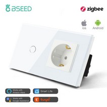 세라믹사이딩 메탈사이닝 아트월 Bseed-Zigbee 벽 터치 스위치 1/2/3 갱 단방향 EU 표준 조명 터치 스위치, 12 White 1 Gang_01 EU 표준