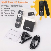 미디어박스 미디소프트 영상재생 미디어플레이어 MECOOL-KM7 플러스 TV 박스 안드로이드 11 넷플릭스 4k, 08 KM7 Plus H6_02 Eu 플러그