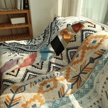 감성 캠핑 블랑캣 차박 러그 대형 무릎 담요 캠핑용 이불 거즈 여름 블랭킷 쇼파 소파 에스닉 블랑켓 북유럽 커버 야전침대 카페트 매트 텐트 인디언 의자 양면 아이보리 순면