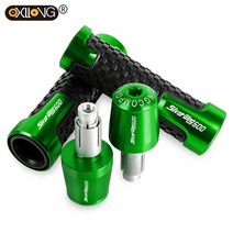 오토바이핸들용품 크로스바 핸들바혼다 실버 윙 600 CNC Hndlebar 그립 끝 무게 핸들 바 엔드 방진 사일런, 04 A-GREEN