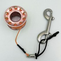 볼트스냅 스쿠버 다이빙 장비 용품 스냅 15m 20m 미니 스풀 핑거 릴 후크 알루미늄 합금 무료, 골드 20m 오렌지 라인, Gold 20M Orange Line