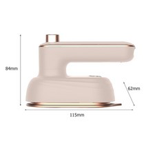 여행용 휴대용 미니 스팀 다리미 Mini Steam Iron Handheld Portable Garment Dry and Wet Hot Clothes Fab, 01 Light Pink EU