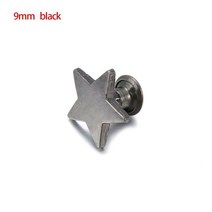 가시메알 리벳 양면 똑딱 단추 10sets 20개 별 의류 가방 신발 공예 장식 6, 검정-9mm