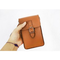 가죽 버클 핸드폰 가방 크로스백 만들기 1인 세트 소형 미니 가방 바느질