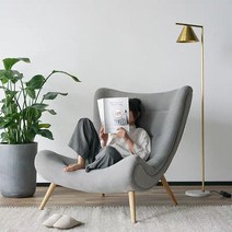 의자 1인 소파 인테리어 디자인 독서, 중 회색