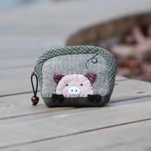 바이핸즈 diy키트 퀼트패키지 소품 만들기 - 꿀꿀이 미니지갑, 1개